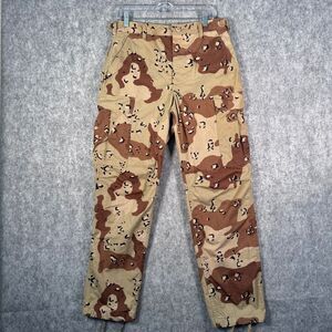 Military Pants Mens Small Regular Chocolate Chip Desert Camo Cargo 50/50